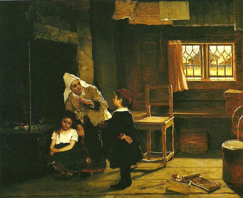 Ernst Josephson Sagoberatterskan china oil painting image